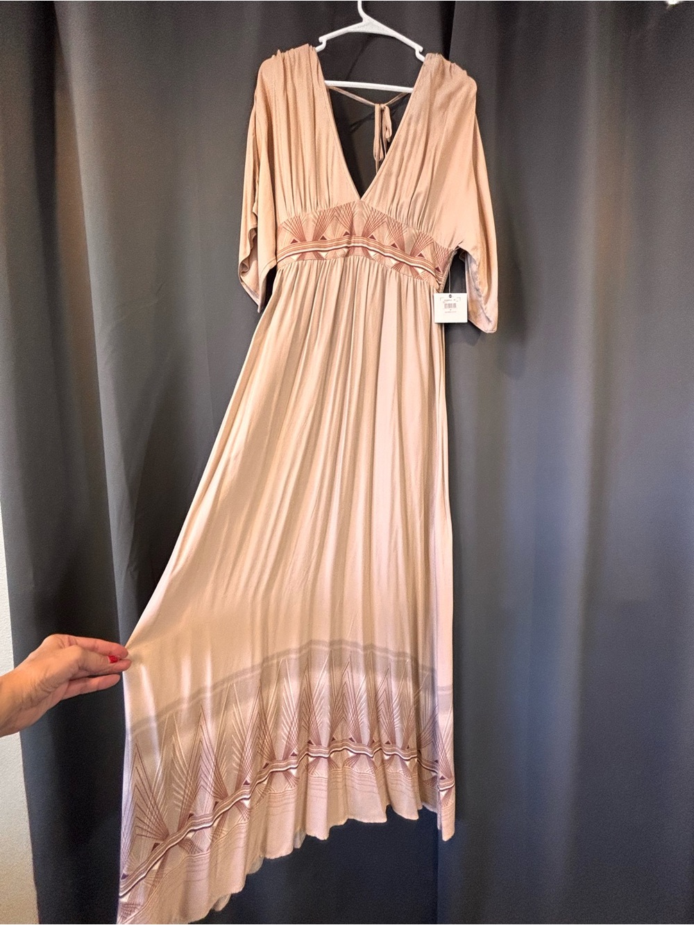 O’Neill Neutral V-neck Maxi Dress